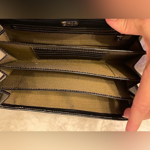 FENDI ZUCCA WALLET FENDI SIGNATURE CANVAS CLUTCH FENDI WRISTLET FENDI BAG - Picture 8 of 17